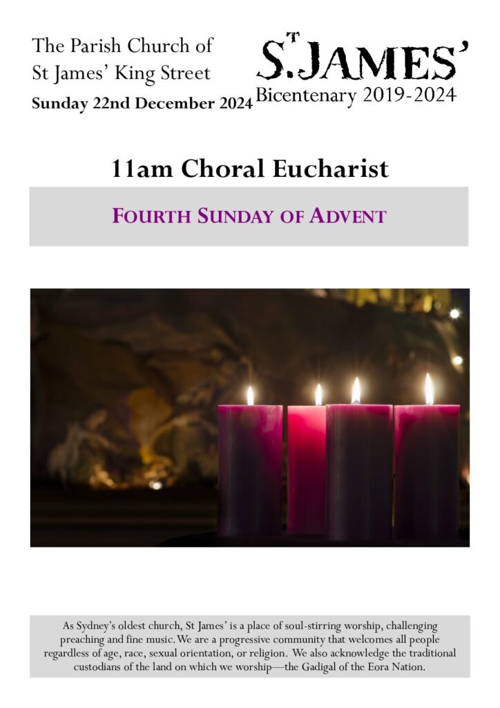 Order of Service for the Fourth Sunday in Advent