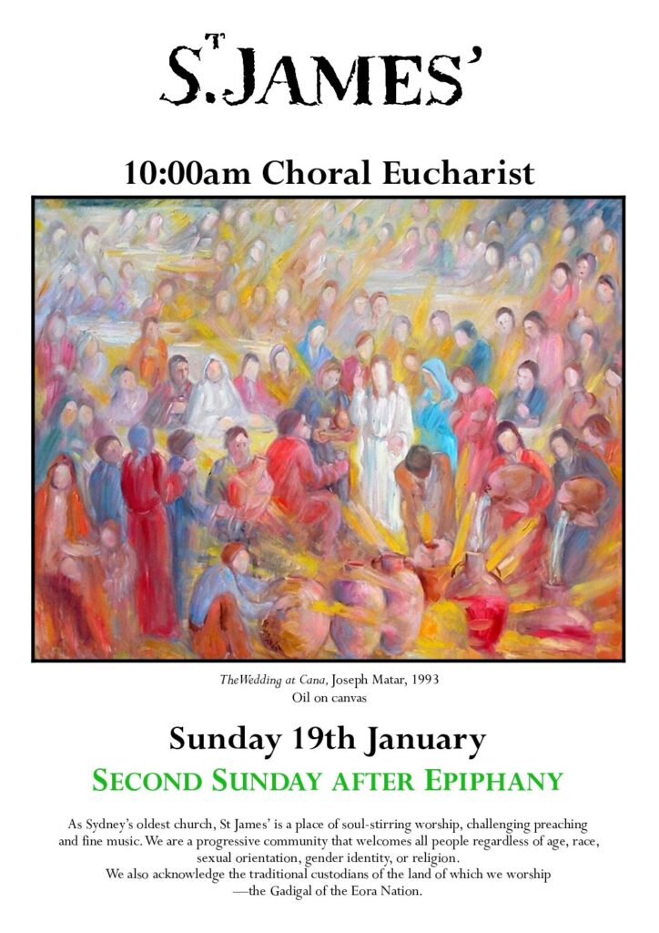 Choral Eucharist Order of Service 19th Jan