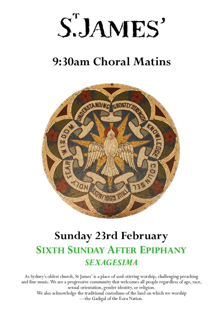 Choral Matins 23rd February