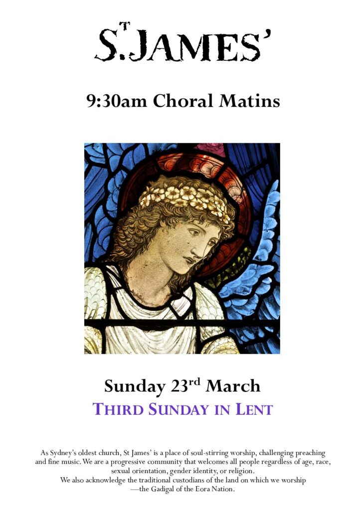 Choral Matins on the 23rd March