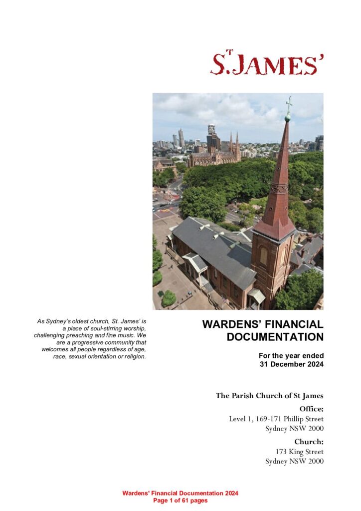 Warden's Financial Report