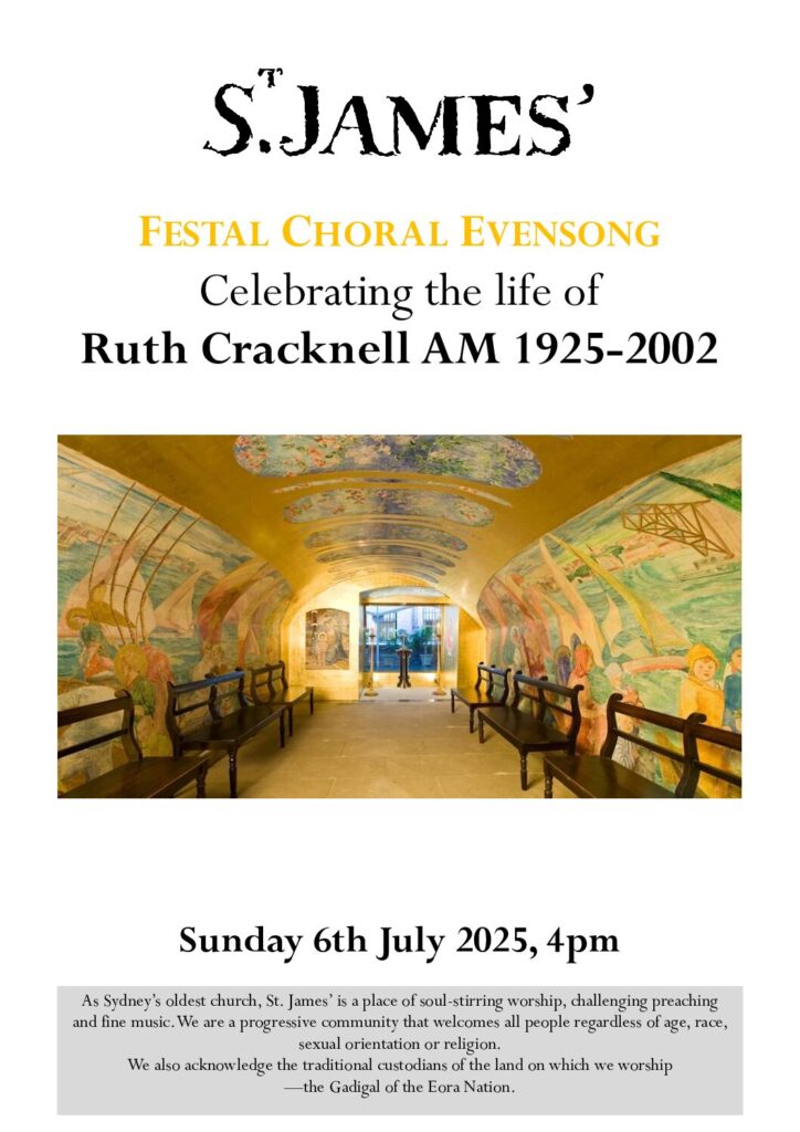 Evensong remembering Ruth Cracknell